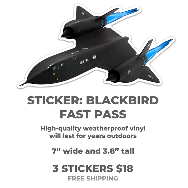 3 STICKERS - BLACKBIRD FAST PASS