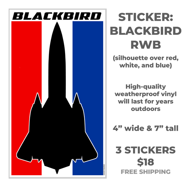 3 STICKERS - BLACKBIRD RWB (SILHOUETTE)